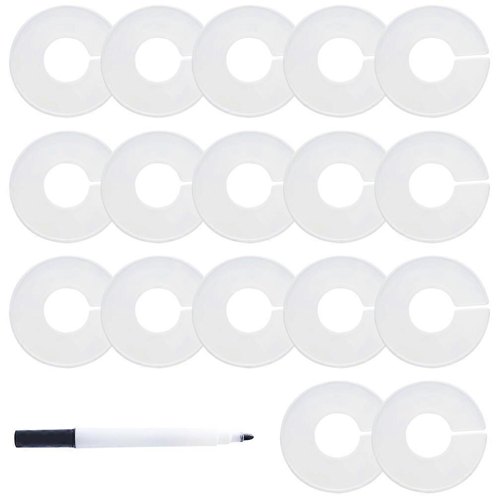 Wardrobe Hangers Dividers with Pen for Home Use Made of Plastic White Color Fits Most Standard
