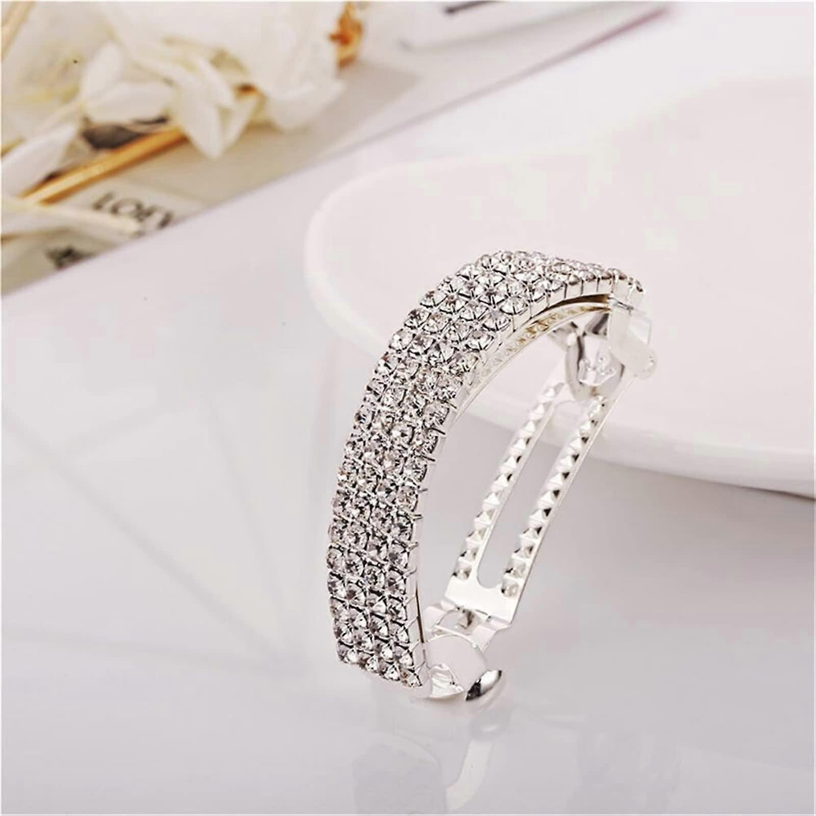 Hairpin Back of Head Temperament Feather Clip Horsetail Buckle Hair Ornament 1Pc (Color: A)