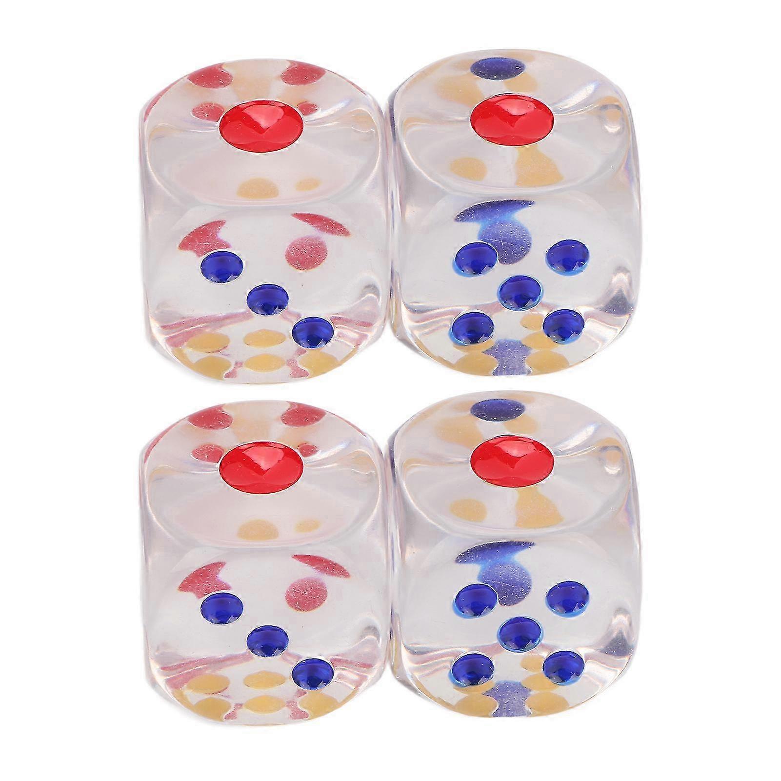 10-Piece Translucent 6-Sided Dice Set - 2.5cm Standard Game Dice for Board Games & Tabletop RPGs
