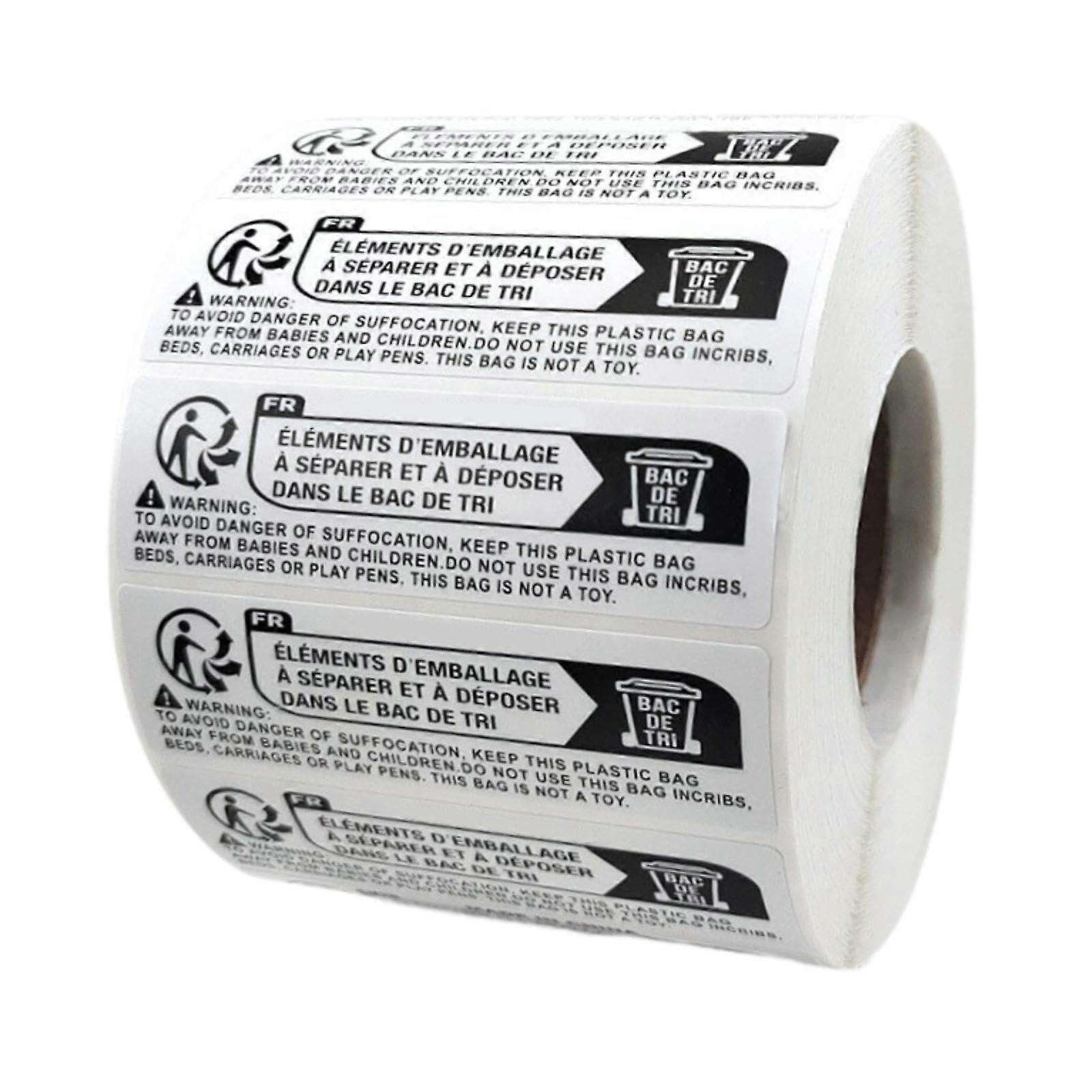 Labels for marking choking hazards, rectangular, selfadhesive, keep out of reach of children, 7x2 cm
