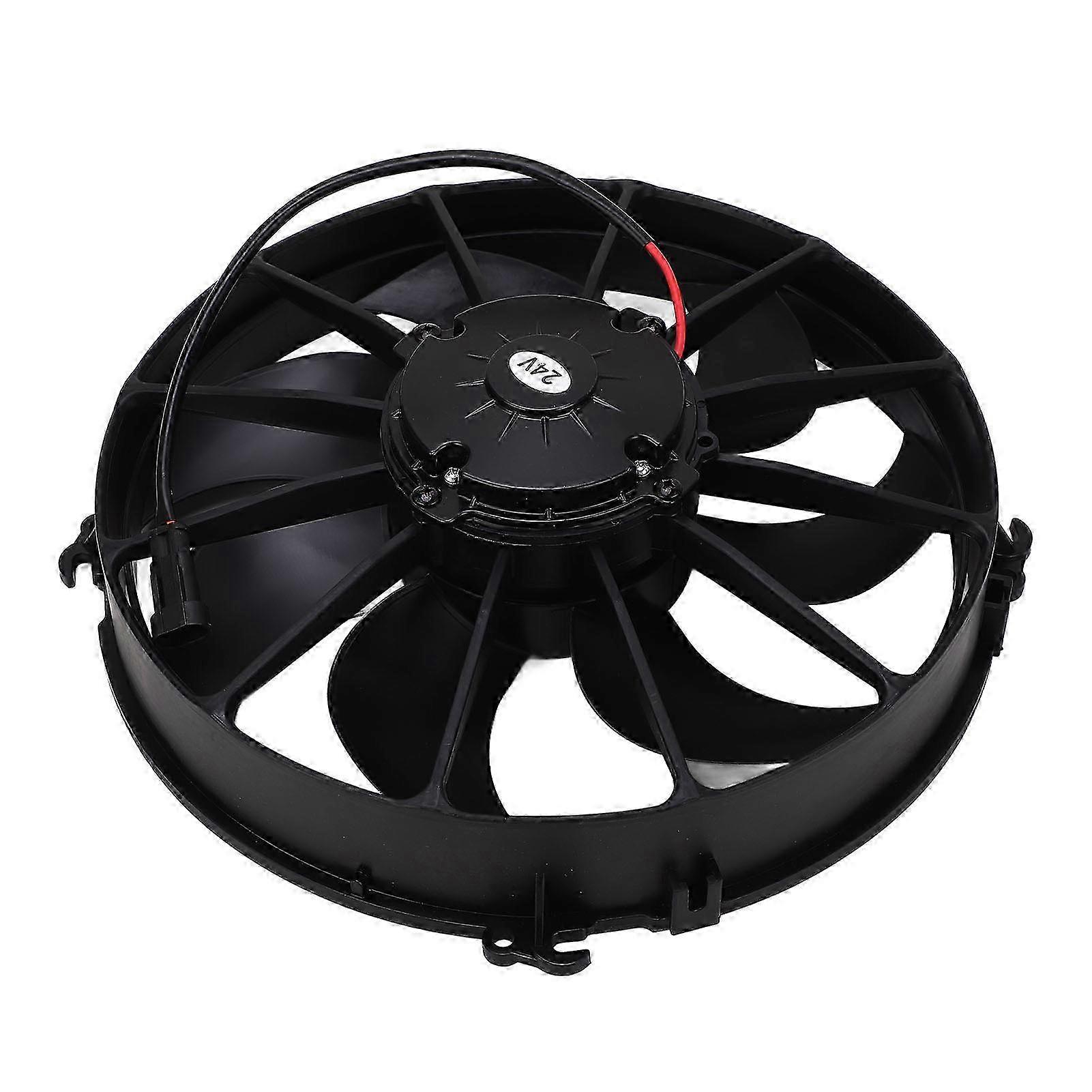 Ventilador de aire de refrigeración para coche de 24 V 7 aspas 160 W de disipación de calor de potencia negro para vehículos