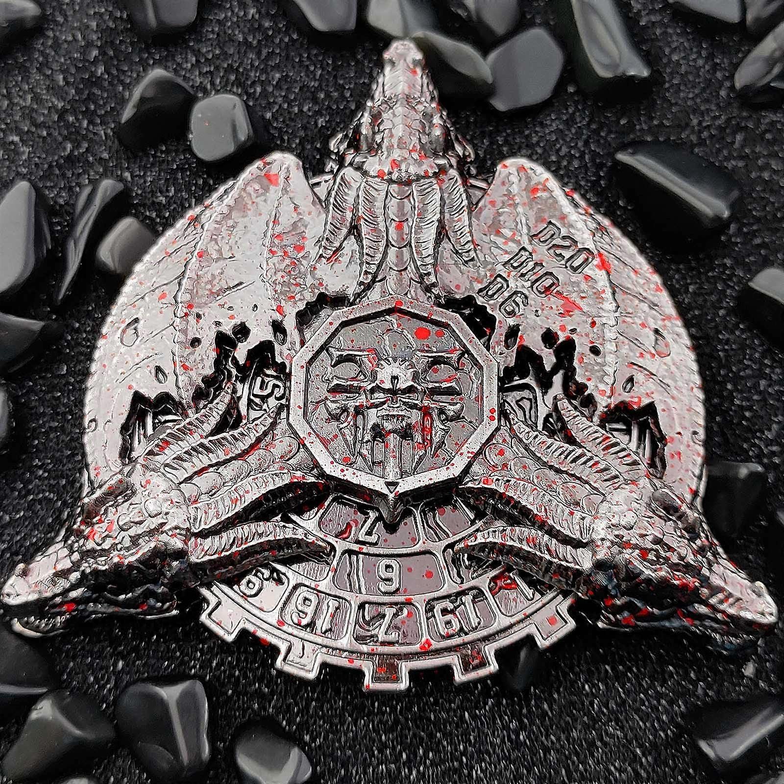 Metal Roulette Spinner Dice Set - 7-in-1 Dragon Metallic Dice for D&D RPG, MTG, Warhammer 40K, Sci-Fi Games