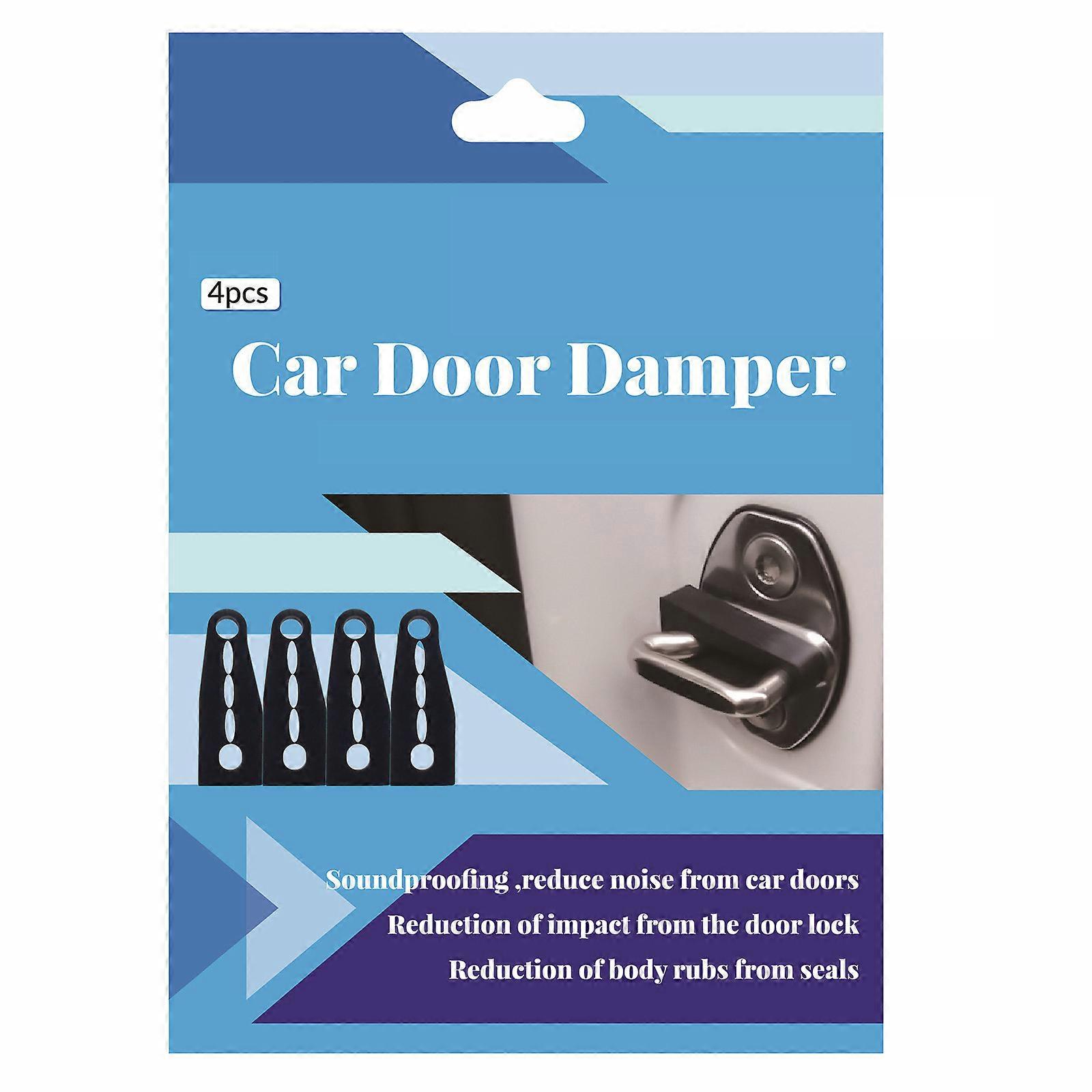 Pack of 4 Car Door Lock Dampening Pad set Rubber Car Door Lock Cushions set Reduce Noise & Shake Enjoy Quiet Closing Multicolor