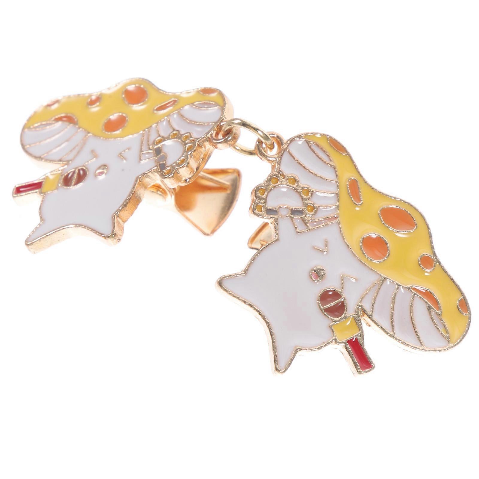 Sweater Shawl Clip Mushroom Shape Decorative Fixing Clip Alloy Material Multi Color For Concert Ceremony Appointment Daily Use 1Pcs