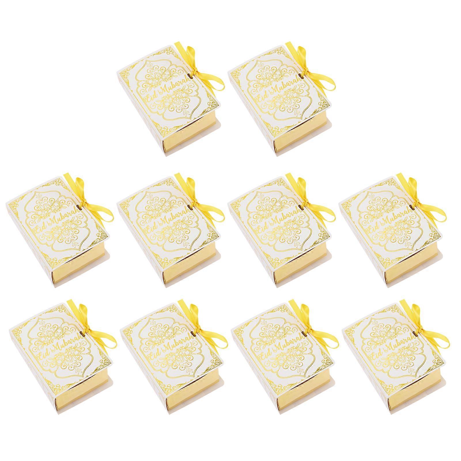 Eid Mubarak Party Favor Boxes Small Candy Boxes Empty Paper Packing Boxes For Friends And Children 10Set
