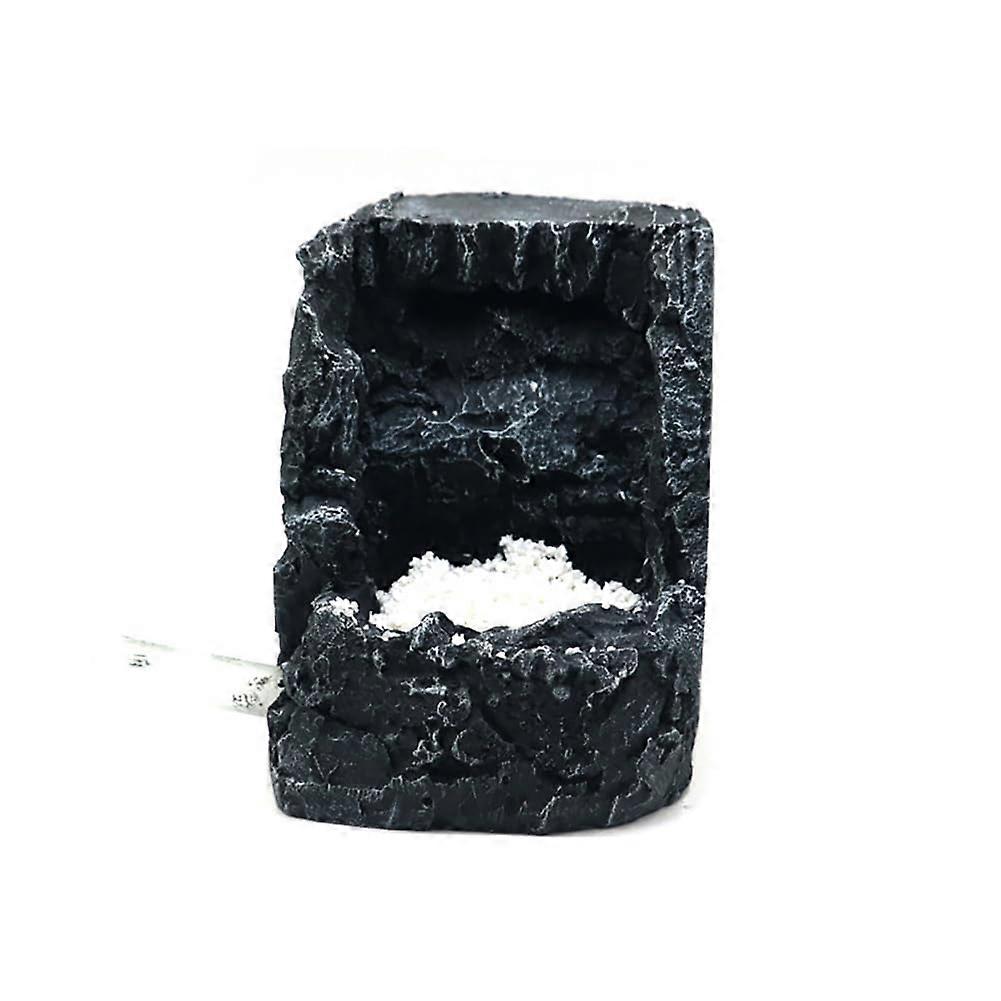 Rock Garden Mountain View Cave Waterfall Black Resin Resin Aquarium Decoration Lmc20643 Small