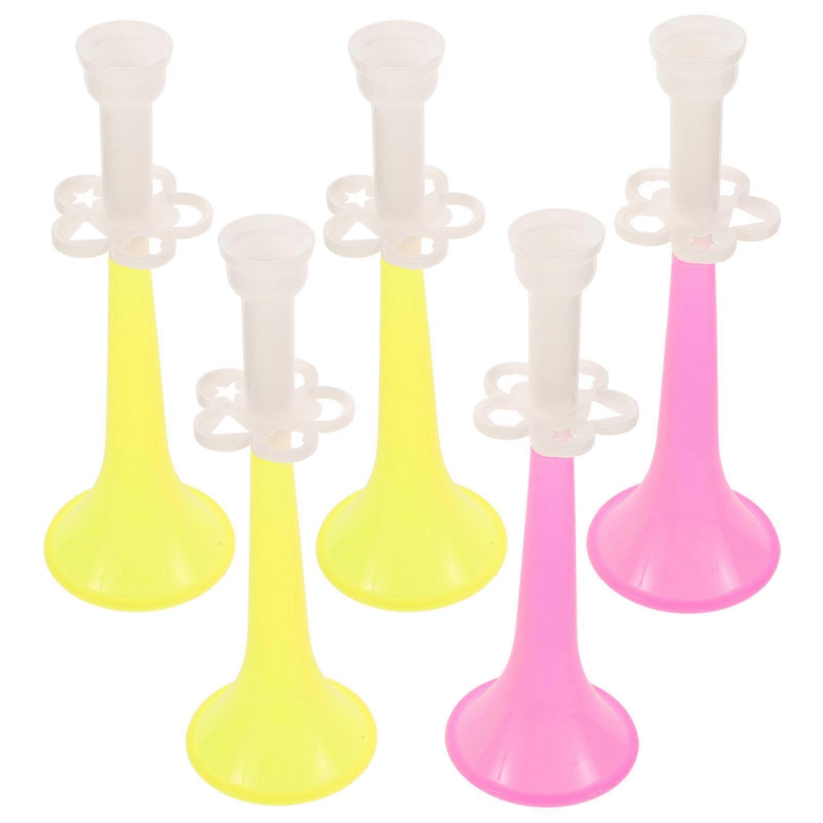 5pcs Multi Plastic Trumpet Noisemakers for Party Lightweight Ideal Football Game Gifts