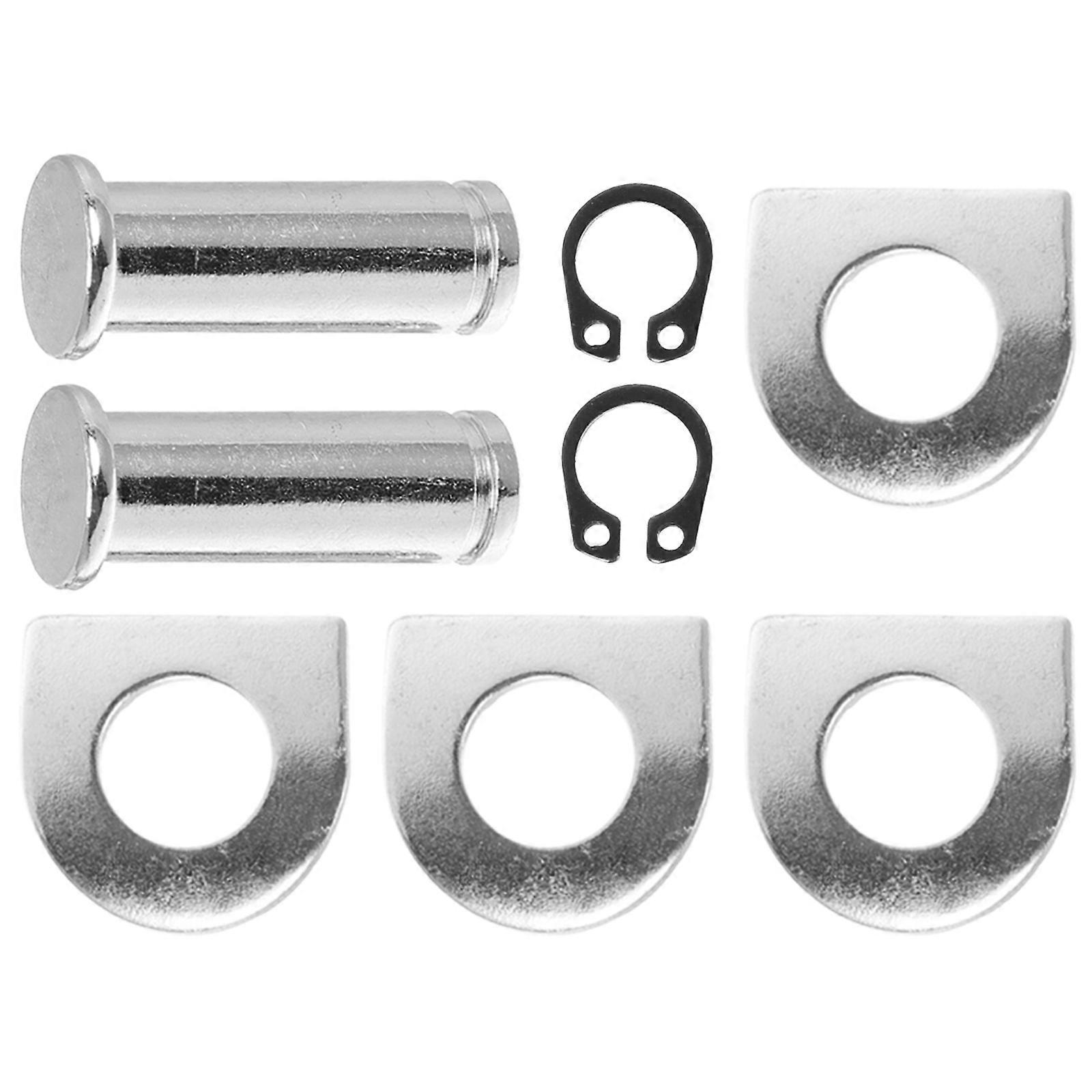 Universal Motorcycle Foot Peg Mounting Kit with Bolt Pins Washers in Silver for Enhanced