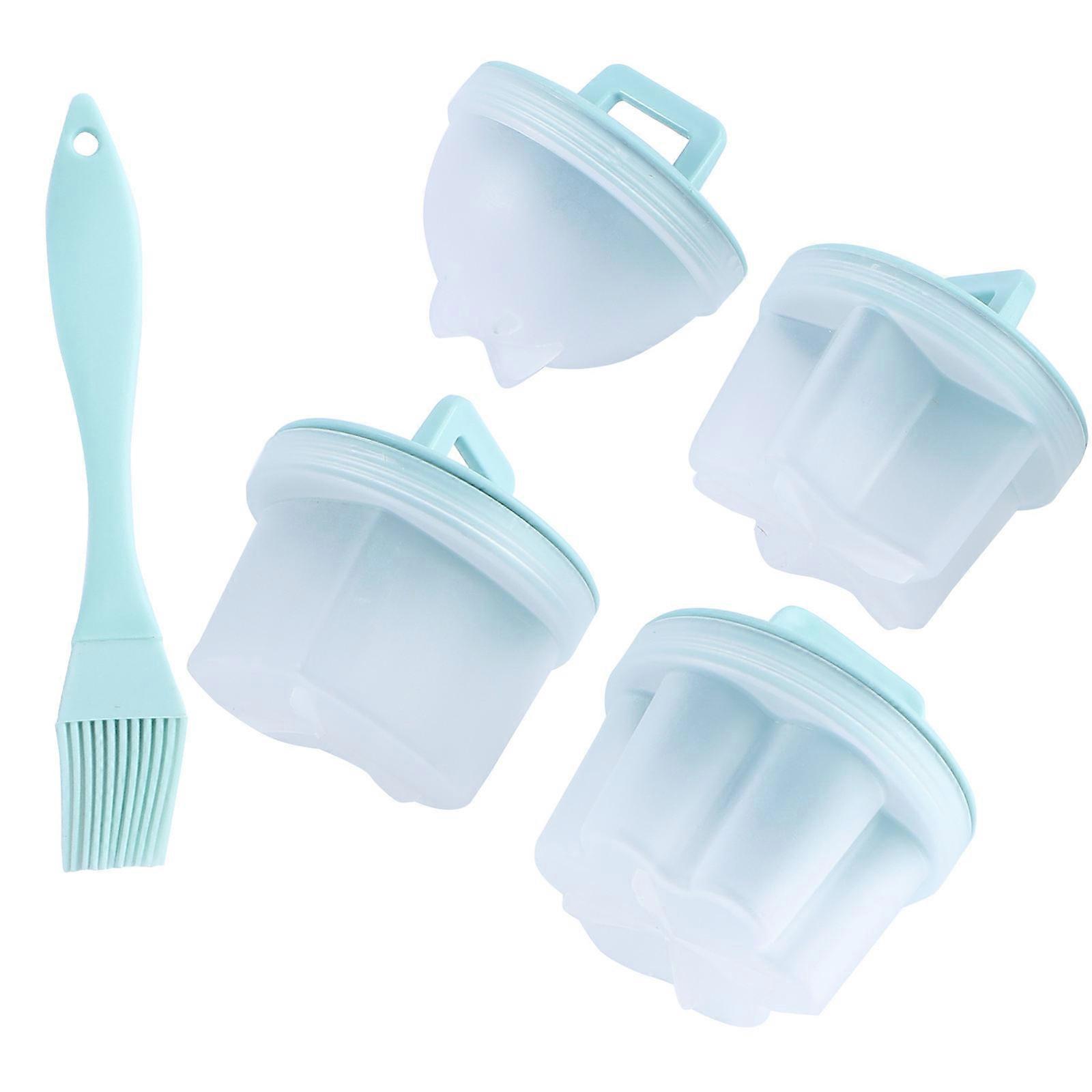 Egg Steamed Cup Portable Egg Cooker Mold Microwave Safe Non-Stick Construction 4Pcs Green
