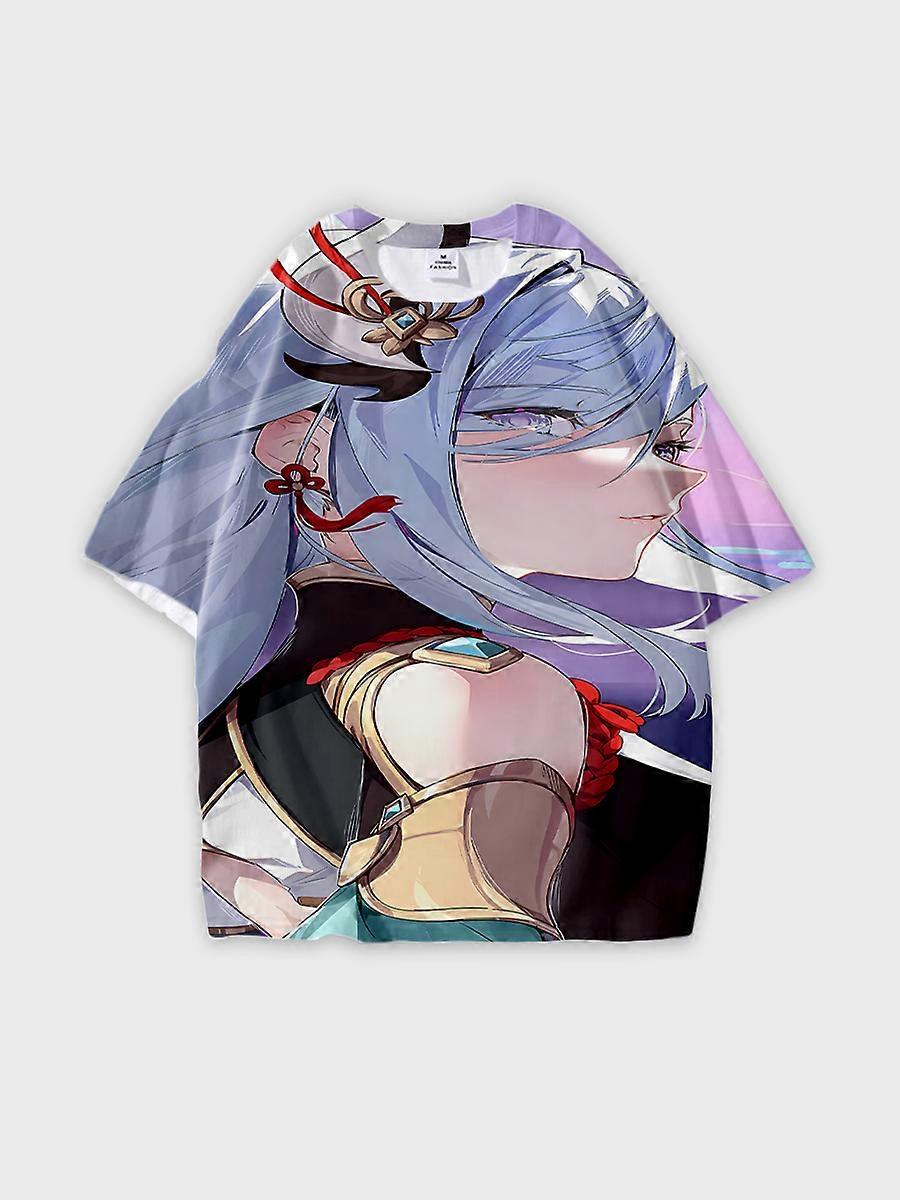 T-shirt round neck Role Pattern loose short sleeve D1095