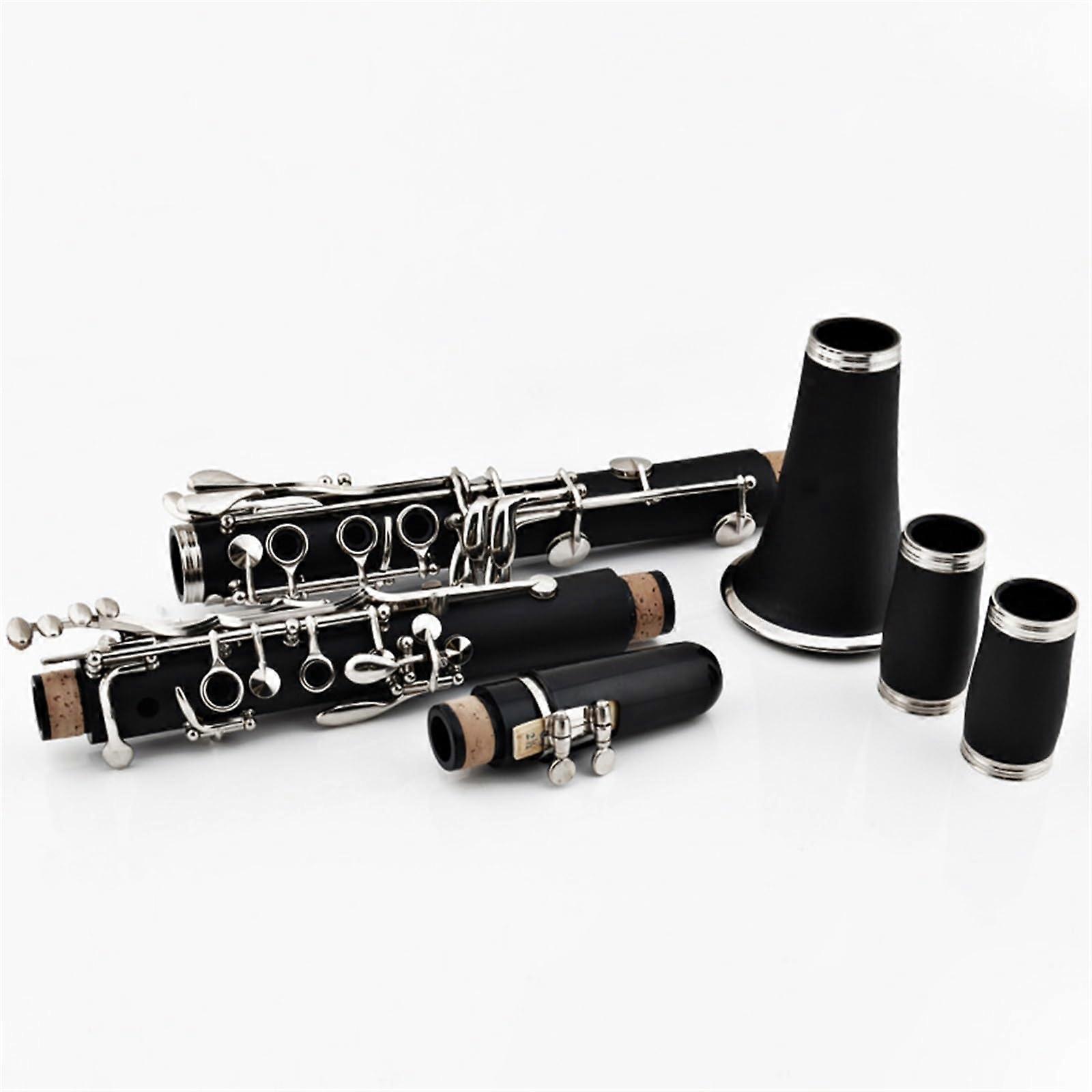 Clarinet Set Clarinet for Beginners, Hard Bakelite, Clarinet, White, Copper, Keys, Black, Woodwind Instrument