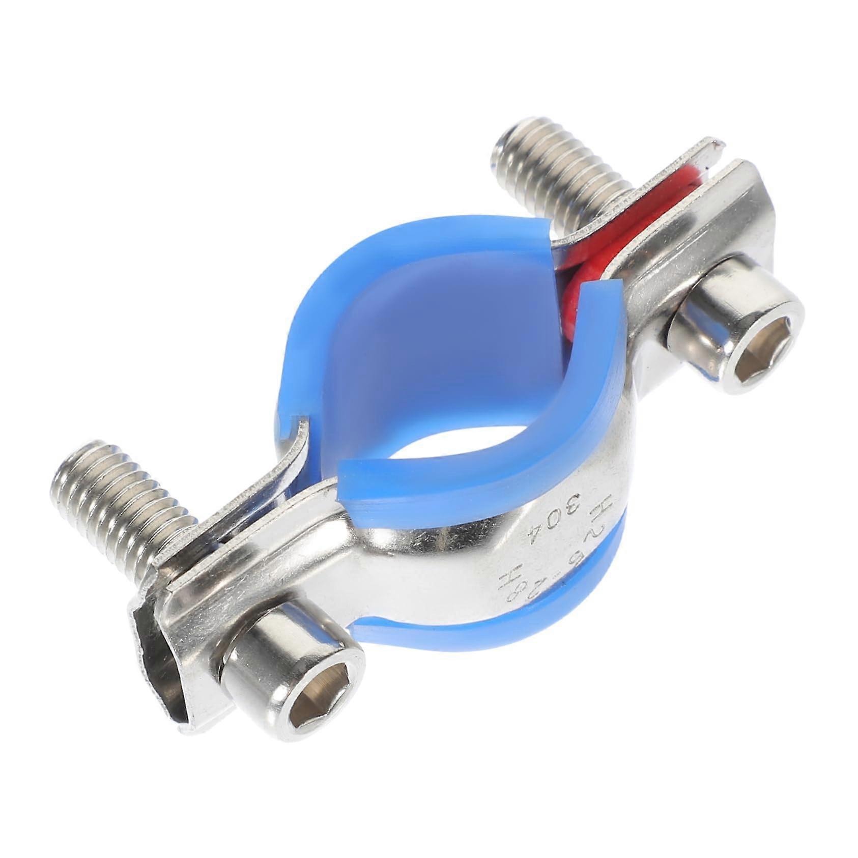 Stainless Steel Pipe Clamp With Pad Support, Adjustable, Tool-Free Assembly, Non-Slip And Shock-Absorbing