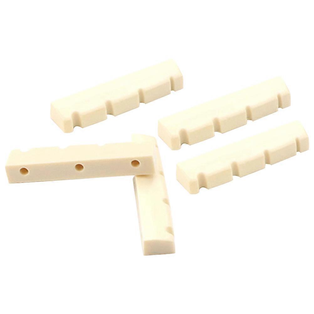 5pcs Guitar Bridge Nuts for Electric/Acoustic Guitar – Durable Replacement for Flat Bottom Strings, Enhanced Sound Quality