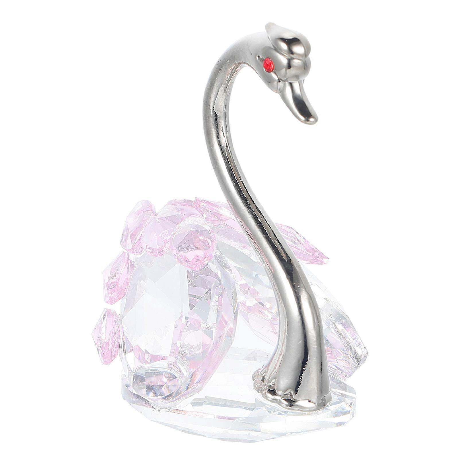 Elegant Crystal Swan Figurine Premium Desktop Ornament for Home, Wedding, and Table Centerpiece Decoration