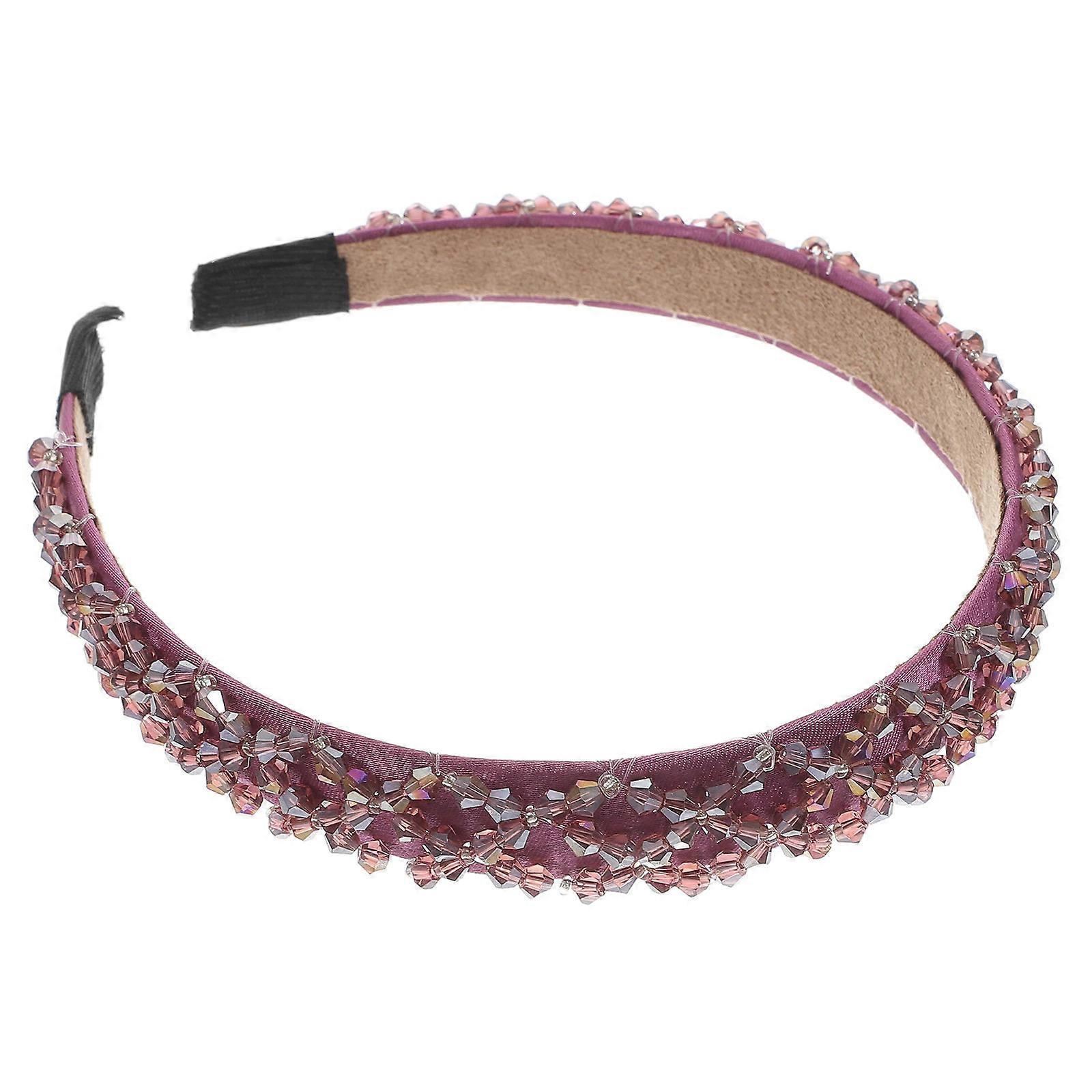 Here's a refined and engaging product description based on your input:
**Elegant Rhinestone Headband for Women – Shiny Crystal Embellished Hair