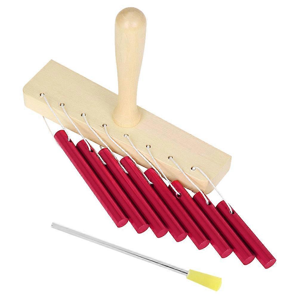 Kids Musical Instruments 8-Tone Percussion Chime Solid Aluminum And Wood Construction 1Set