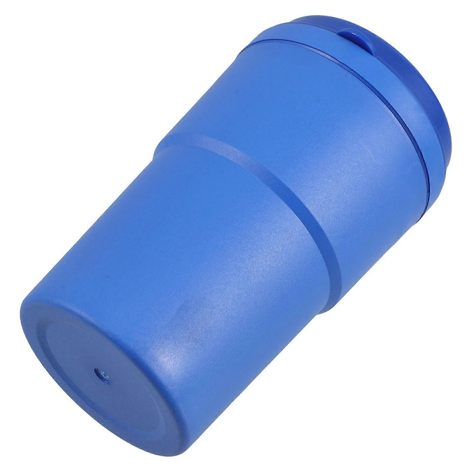 Elegant Blue High Temperature Resistant Automotive Ashtray with Lid – Spacious Design for Car and Home Use, Odor Prevention, Portable for Smokers