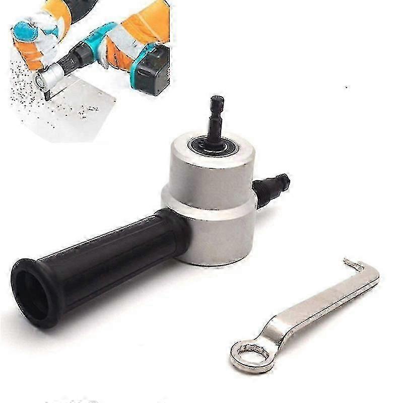 Sheet Metal Nibbler Attachment For Drill Punch Double-headed Sheet Metal Nibbler Electric Sheet Metal Cutter Nibbler Metal Cutter Tin Snips Free Shipp