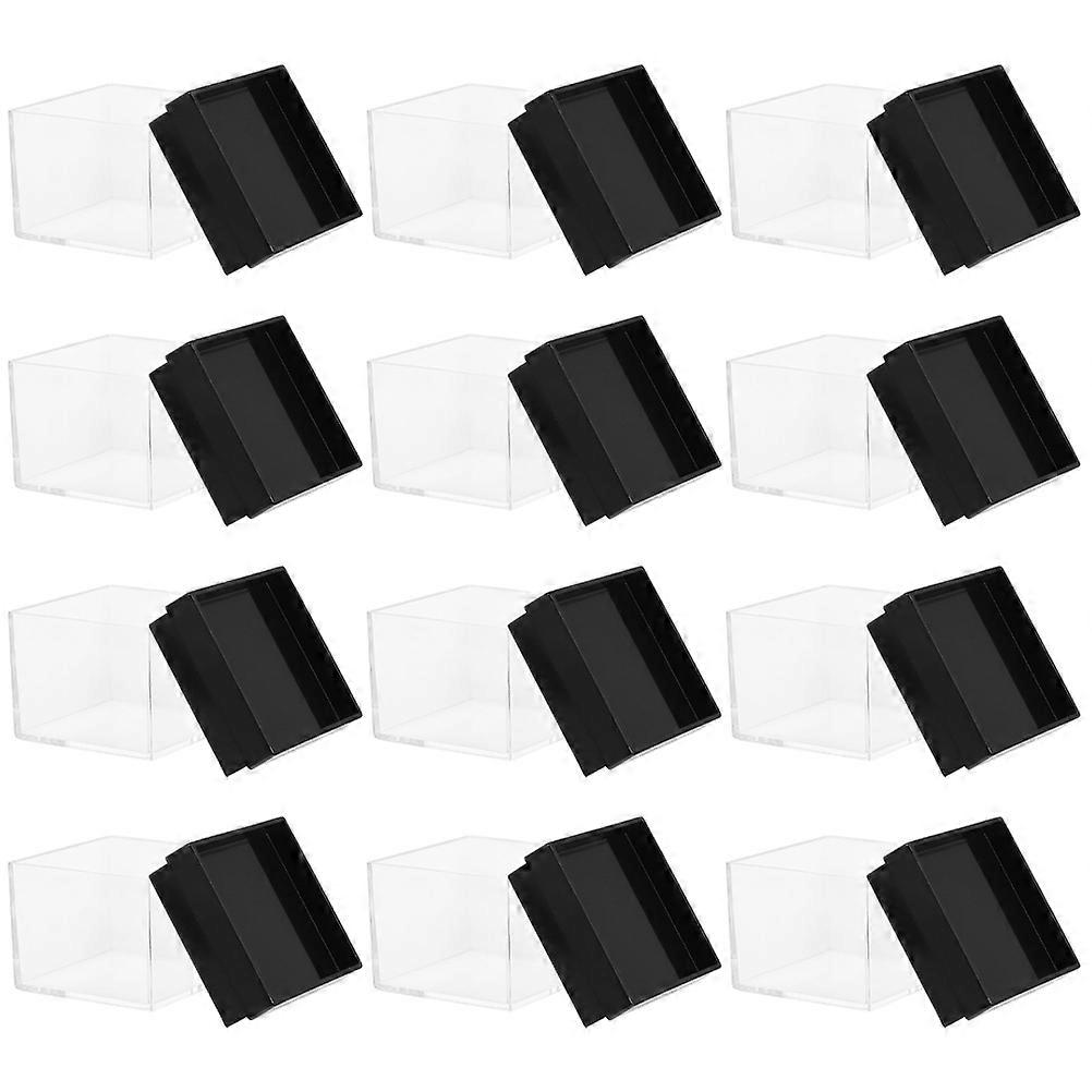Presentation Boxes for Gemstones Transparent Cube Box Hobbyists Protection from Damage 15Set