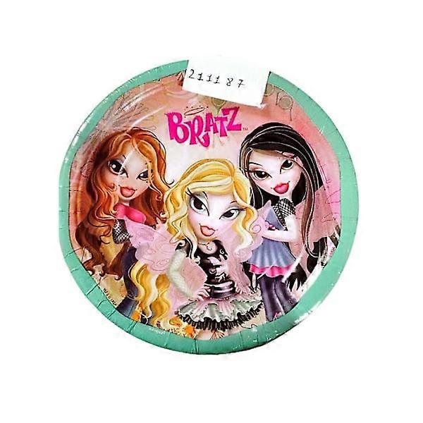 Bratz Disposable Character Plates (8-Pack) One Size Multicoloured
