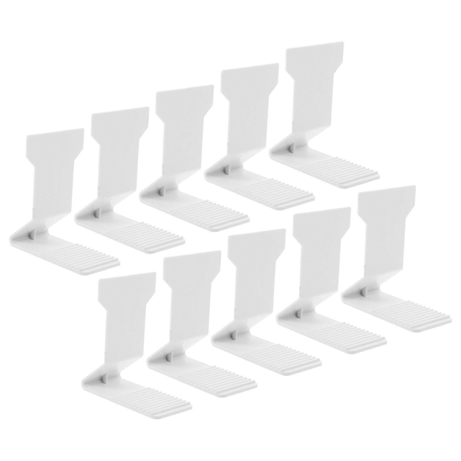 10pcs Magnetic Shelf Support For Convenience Stores Plastic Anti-tip Display Stand Shelving Display Rack For Bagged Food