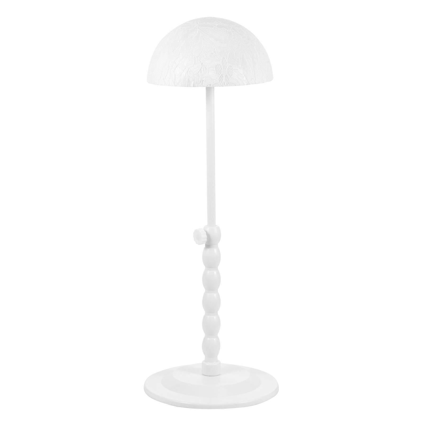 Hat Display Stand Adjustable Height For Accessory Display And DIY Activities 31.6x17cm White Plastic 1Pcs