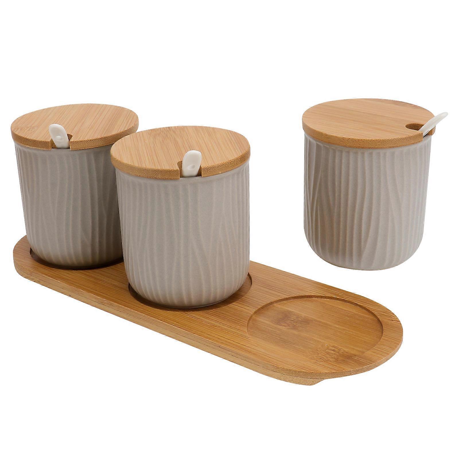 Ceramic Seasoning Storage Box for Kitchen Use Assorted Color 9 5x28 5cm