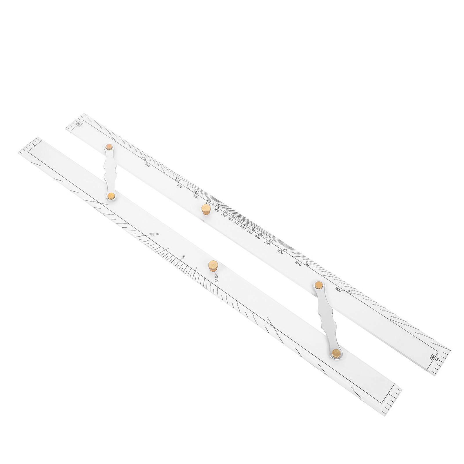 Clear Acrylic Navigation Ruler with Pull Design for Chart Plotting – High Precision Parallel Measuring Tool for Ship Captains, Pilots, and Ocean