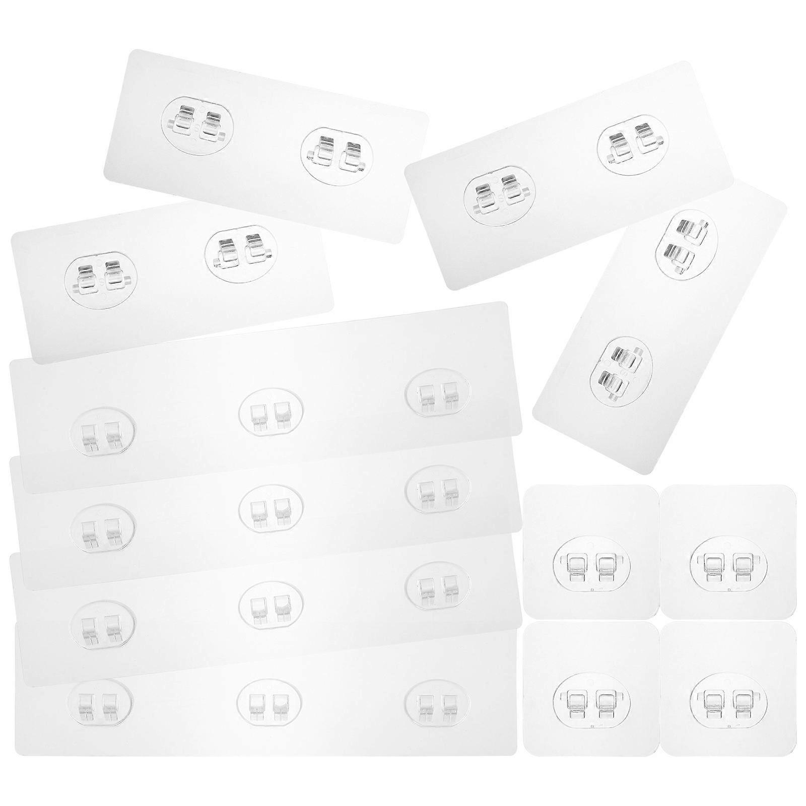 Seamless Adhesive Hooks 12-Pcs For Household Storage Solutions Transparent Wall Hook
