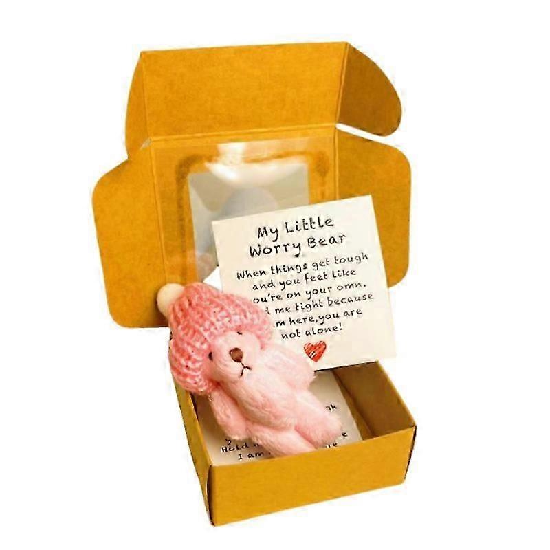 صديق لطيف الدب الصغير في صندوق القلق ضغط القلق لعبة الأصدقاء الدب