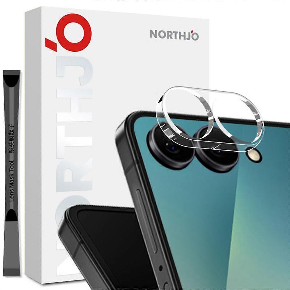 NORTHJO Compatible For Samsung Galaxy Z Flip7 5G Camera Lens Protector Tempered Glass HD Clear 3D Full Coverage