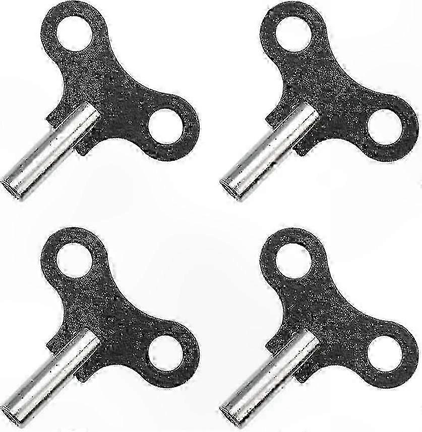 Universal Mechanical Clock Winding Key Tool, Black, 4 Pieces
