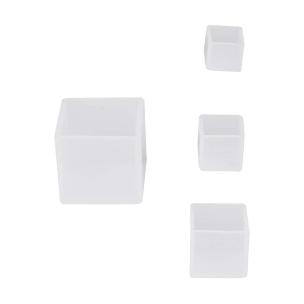 4Pcs DIY Silicone Square Ornaments Molds for Art Crafts Adornments