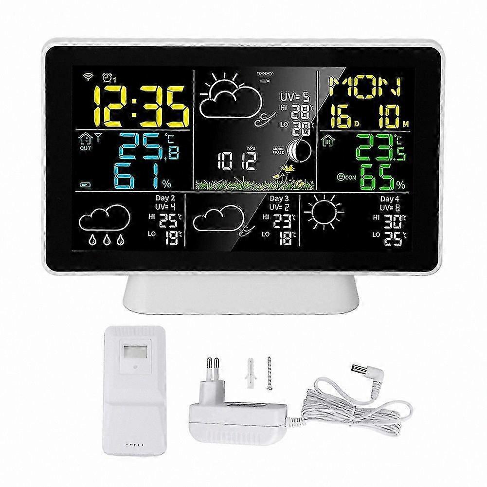 Smart WiFi Weather Station with 7.5" Color Screen Display Plug