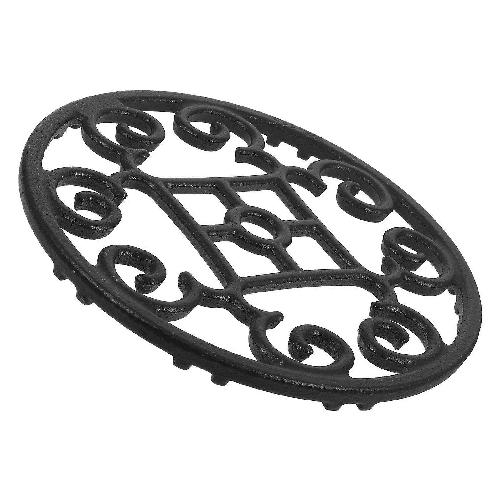 Non Slip Wok Ring Iron Pot Rack for Gas Stove Stable Support for Cooking Black Size 10.5 inches