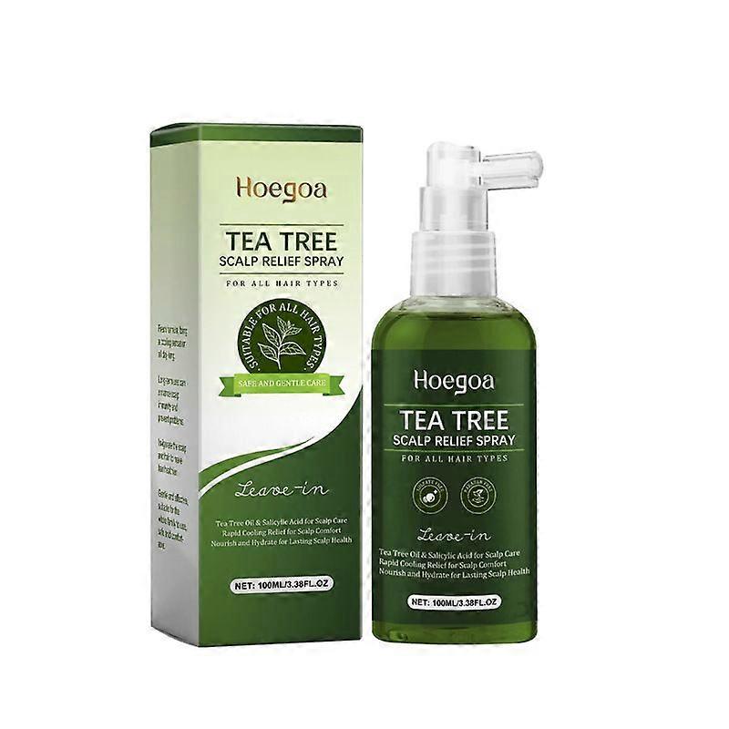 Tea Tree Scalp Relief Spray: Leave-In Scalp Care for Dry, Flaky and Itchy Scalp - Tea Tree Oil for Comfort, Hydration, and Balance - Conditioning Supp