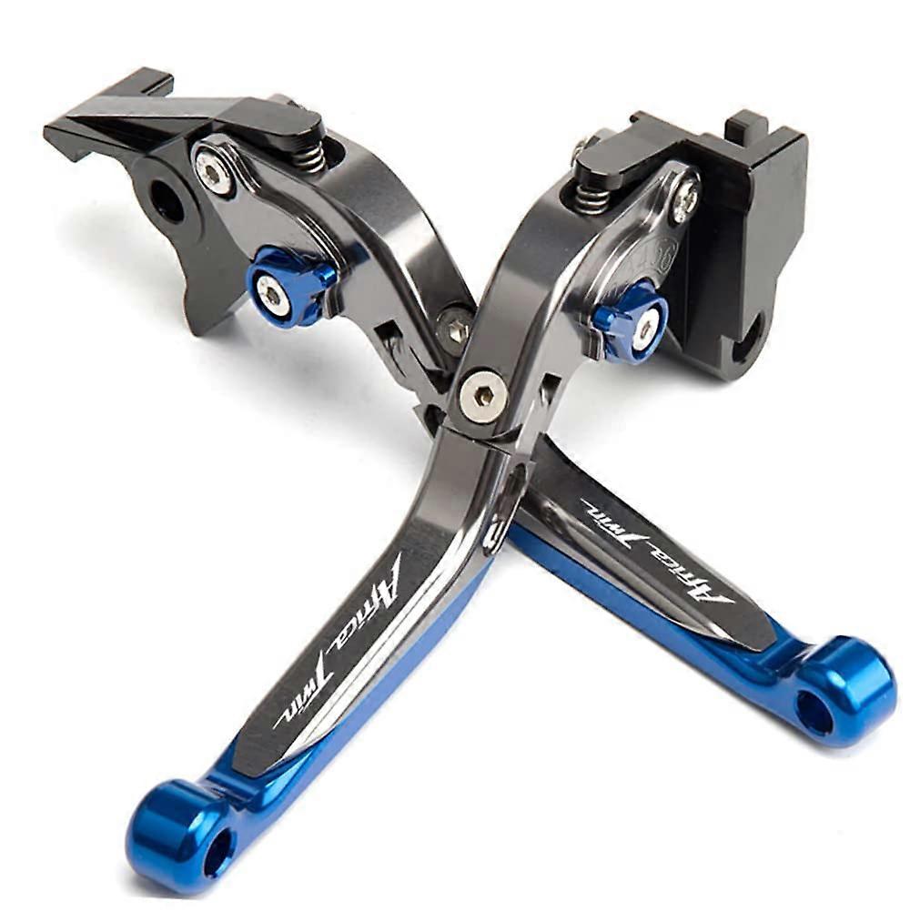 ESPEEDMTC For Honda Africa Twin CRF1000L/CRF1100L Modified CNC Aluminium Alloy Length Adjustable Foldable Brake Clutch Lever Accessories (Blue)