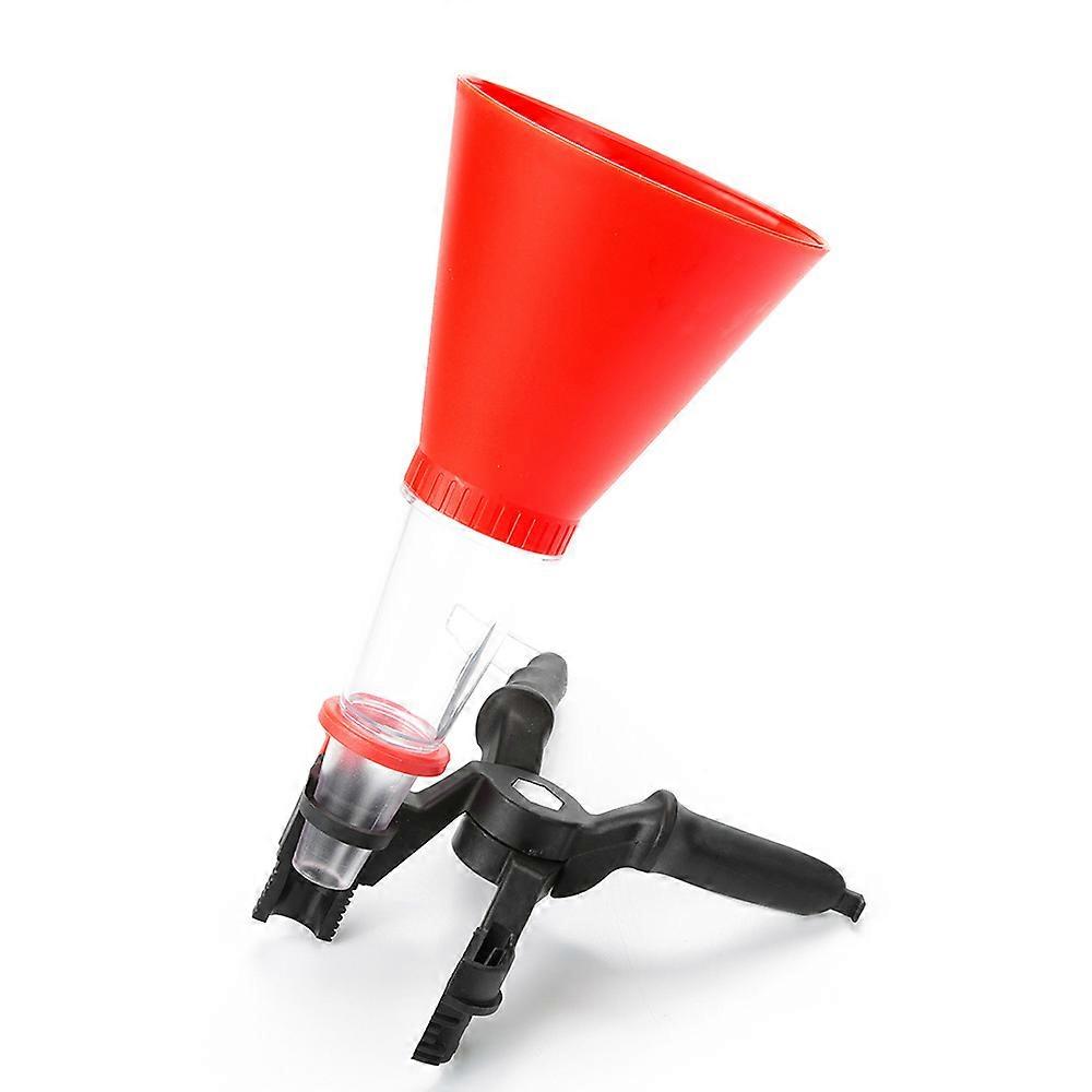 Universal Car Engine Oil Funnel Kit 12.5cm Red & Black Spillproof