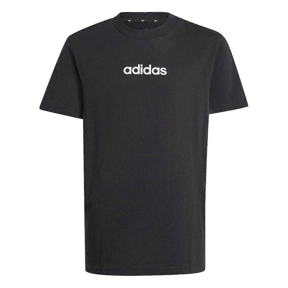 Child's Short Sleeve T-Shirt Adidas J LIN TEE 160 JC9748 Black