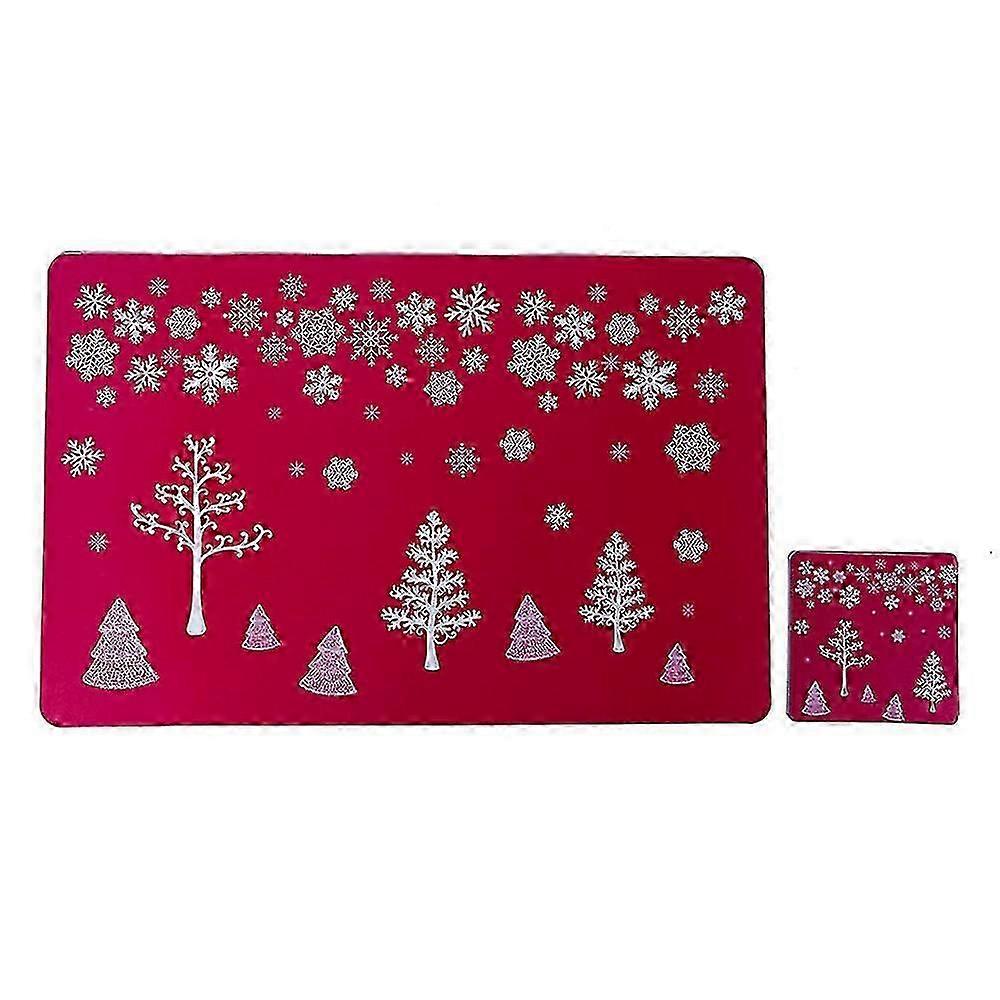 PVC-Tischsets Set mit 6 wärmeisolierenden Esstischmatten leicht zu reinigen