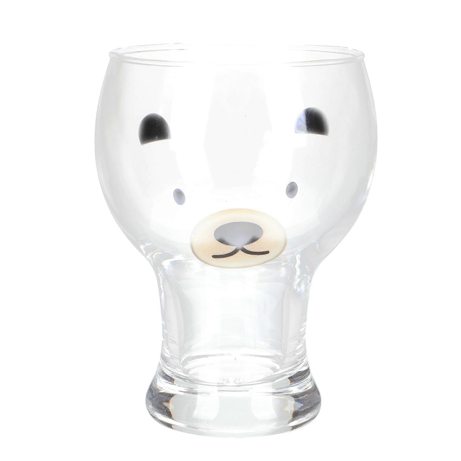 Clear Juice Cup Cute Design Bear Mug For Friend Assorted Color Suitable For Beverages 1Set