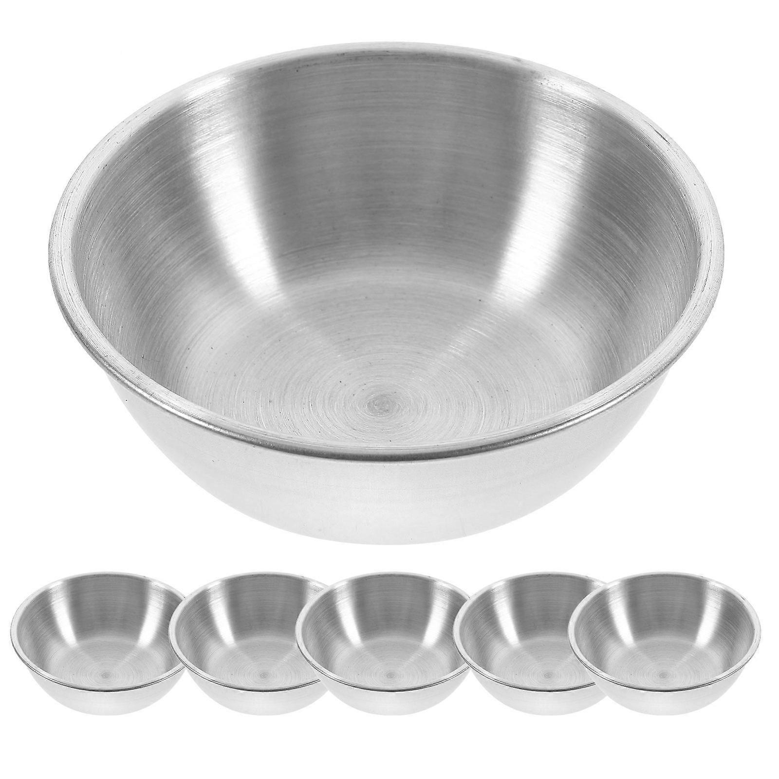 6pcs Stainless Steel Lightweight Dipping Bowls for Seasonings, Easy to Clean, Compact Storage, Ideal for Home and Outdoor Use