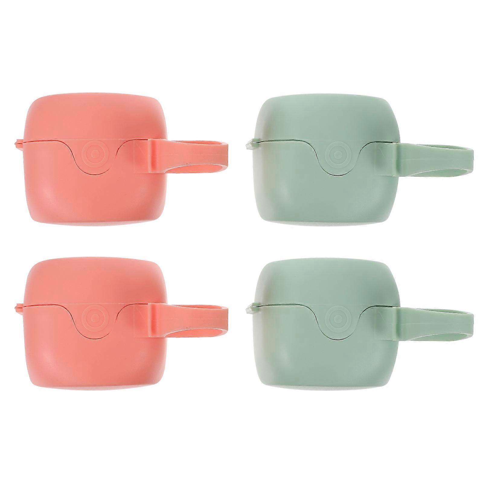 Sealing Portable Pacifier Holder for Baby Pacifiers Food Grade Pp Assorted Color with Storage Feature 4Pcs