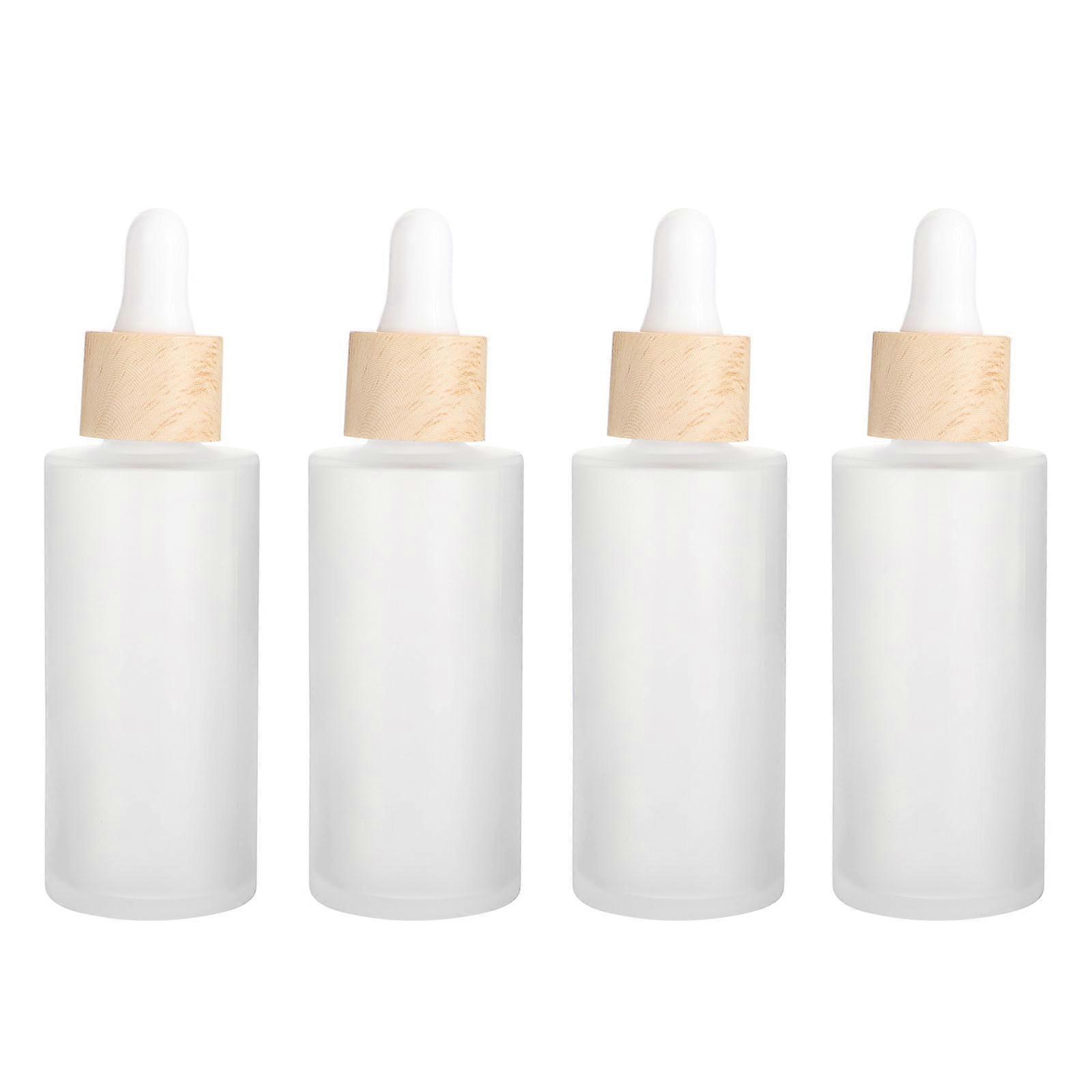 Essential Oil Bottles 4Set Refillable Frosted Glass Dropper Containers Multi Practical Design For Travel And Storage