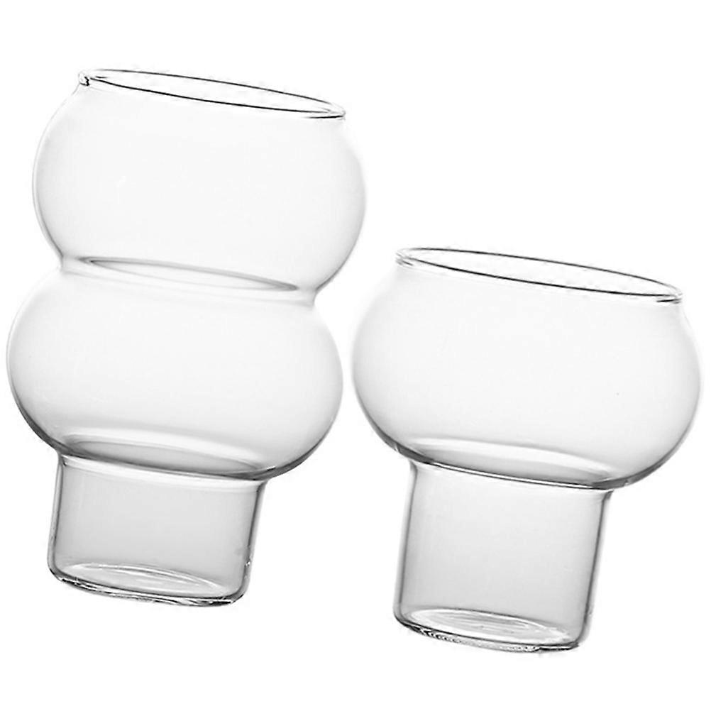 Dessert Cups Glass 2Pcs Delicate Design Suitable For Weddings 7.30X7.30X8.90cm Easy To Use And Clean