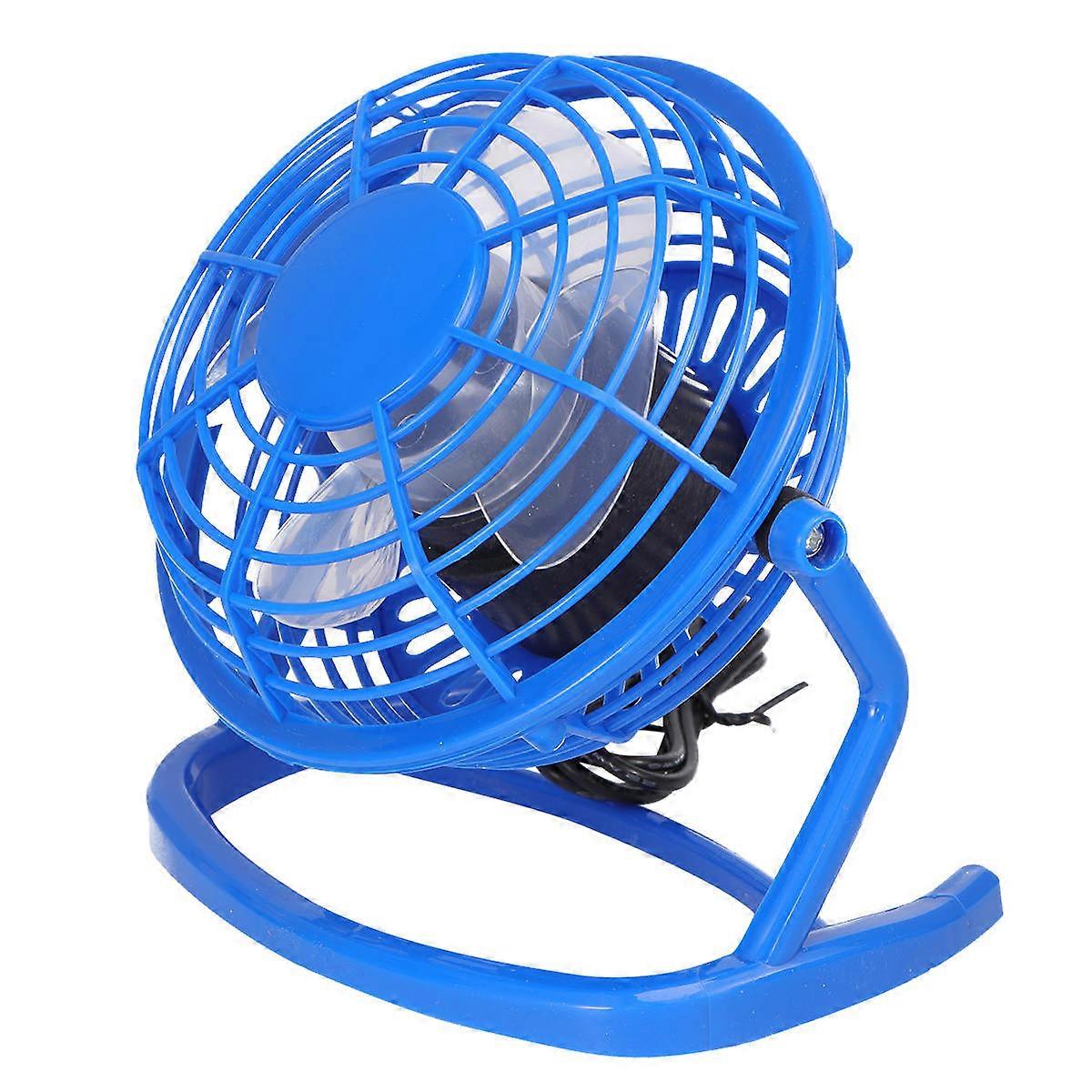 Silent Mini Portable Fan Table Style Device For Workplace Leisure Blue 1Pack