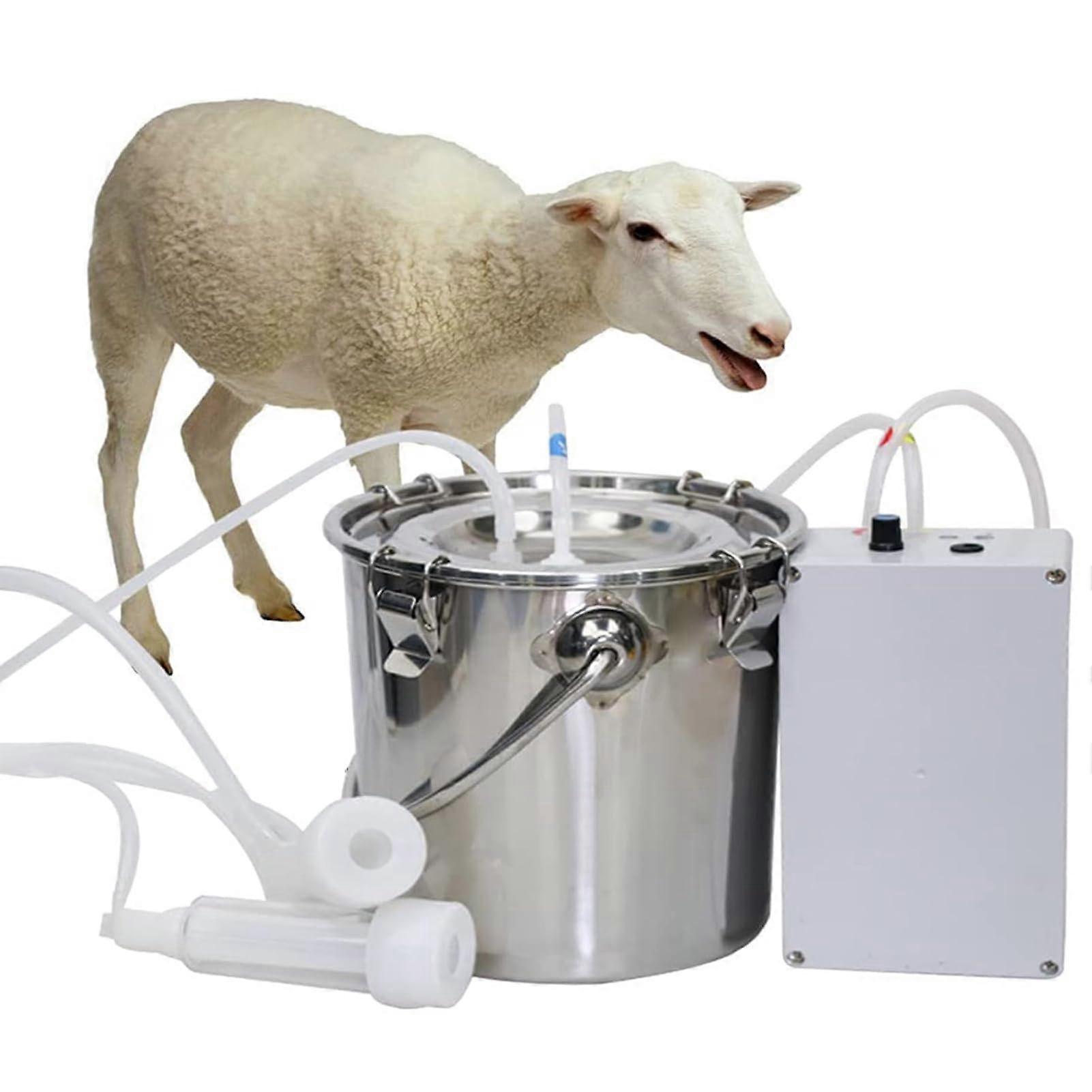 Automatic Milking Machine Rechargeable For Goats And Cows, Portable, Compact, Adjustable Suction, For Home Use, White
