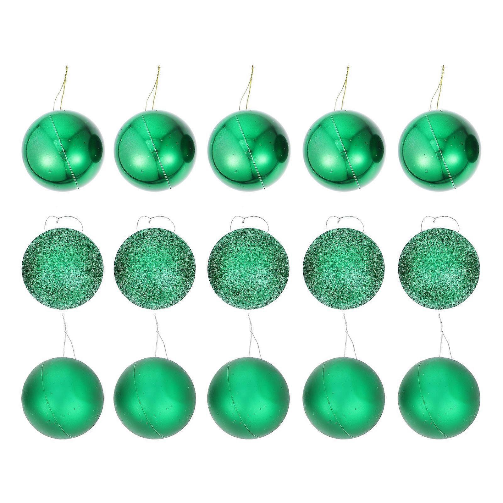 Decorative Pendant Hanging Ornaments 24Pcs Green Christmas Tree Decorations For Festivals