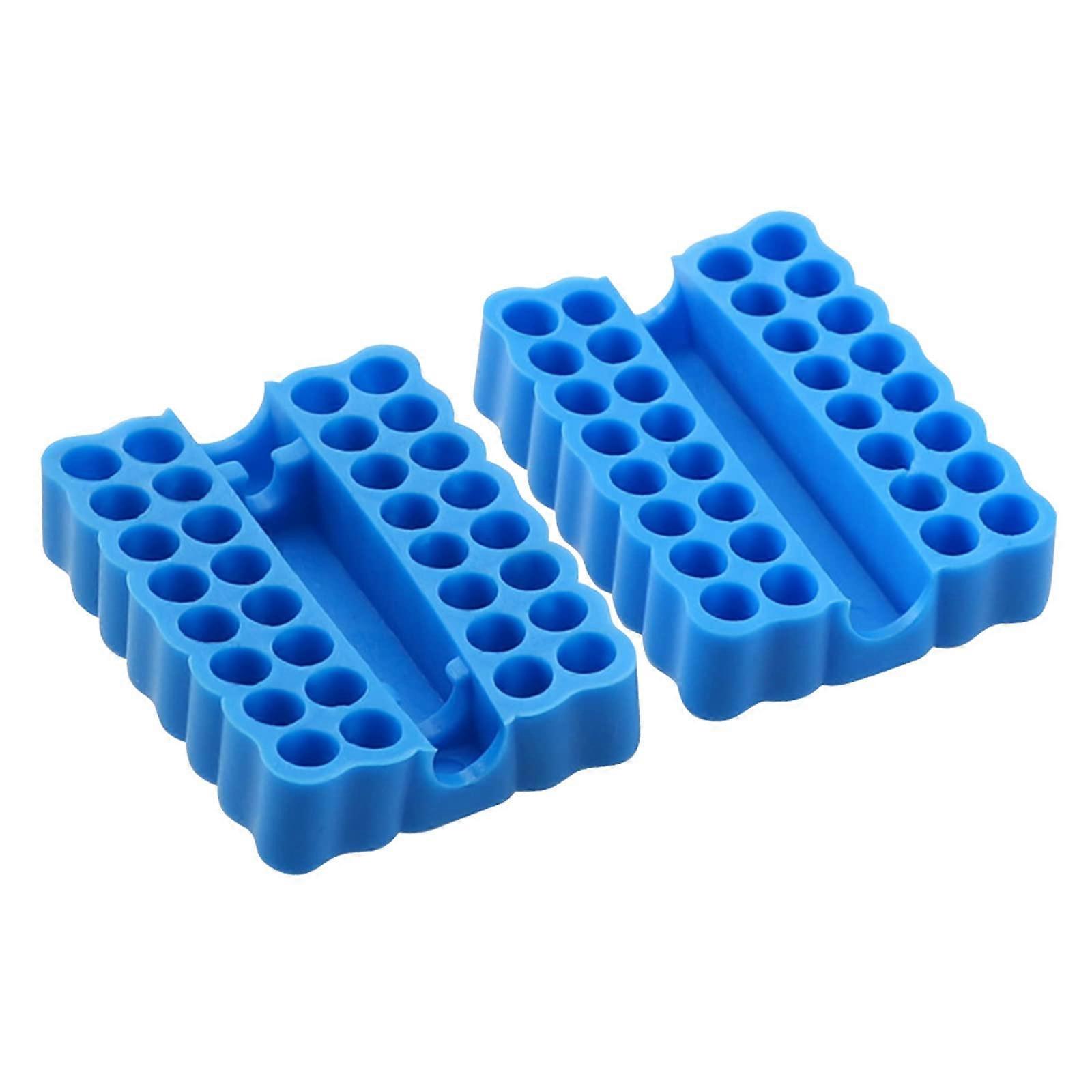 Screwdriver bit holder with 32 holes, 2 pieces, screwdriver for storing bits for household, workshop, durable bit case.