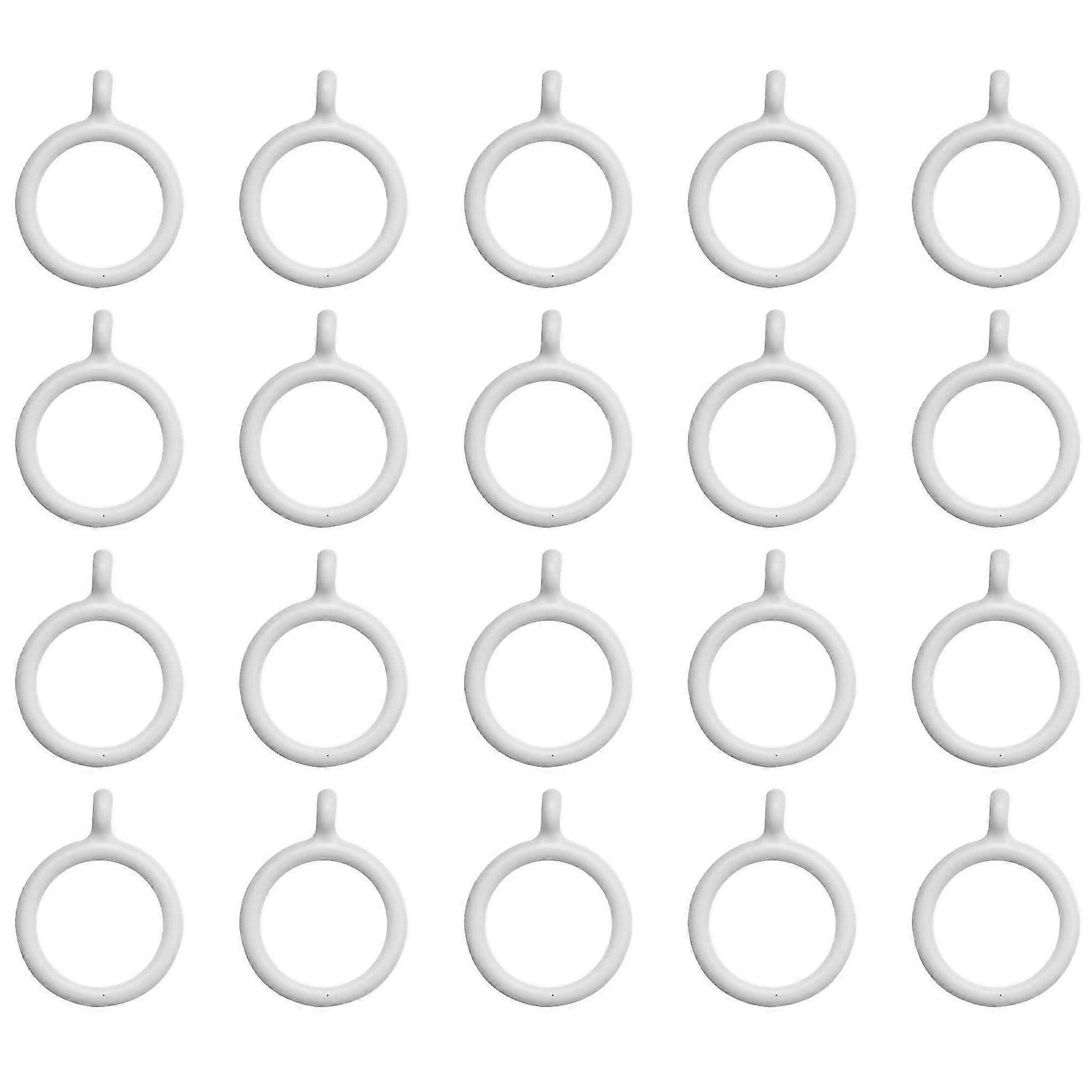 Para anillos de cortina de plástico blanco